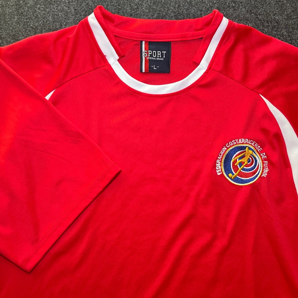 Sport Soccer Jersey Mens Large Red Excellent Costa Rica FCF National Team Shirt